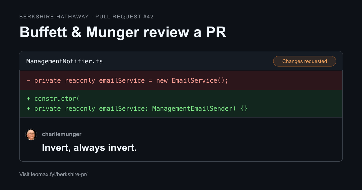 Warren Buffett & Charlie Munger Review a Pull Request